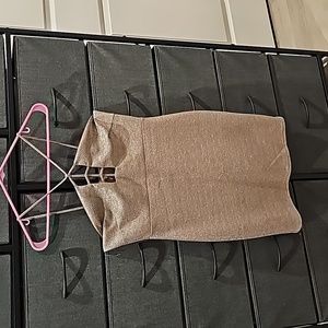 Stretchy gold mini dress